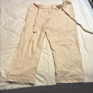 LOFT Cream Chinos Relaxed Straight-Leg